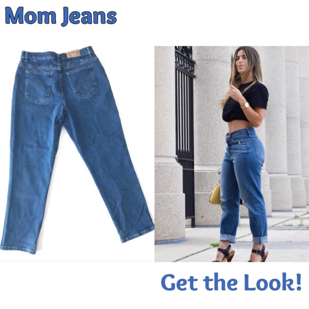 Vintage High Waisted Mom Jeans Riders 14M Blue